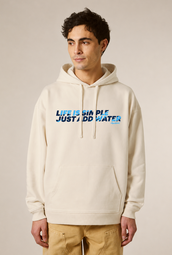 Aquaplanet Organic Cotton Life Is Simple Oversize Hoodie