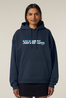 Aquaplanet Organic Cotton Life Is Simple Oversize Hoodie