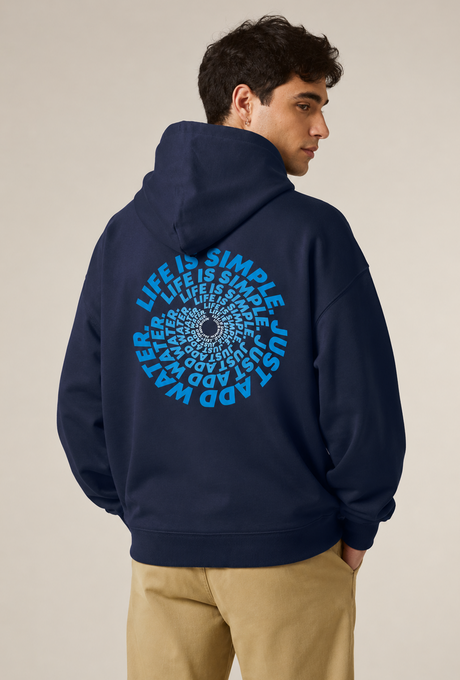 Aquaplanet Organic Cotton Just Add Water Oversize Hoodie  - Spiral Edition