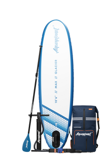 Aquaplanet MAX 10’6″ Inflatable Paddle Board Package - Glacier