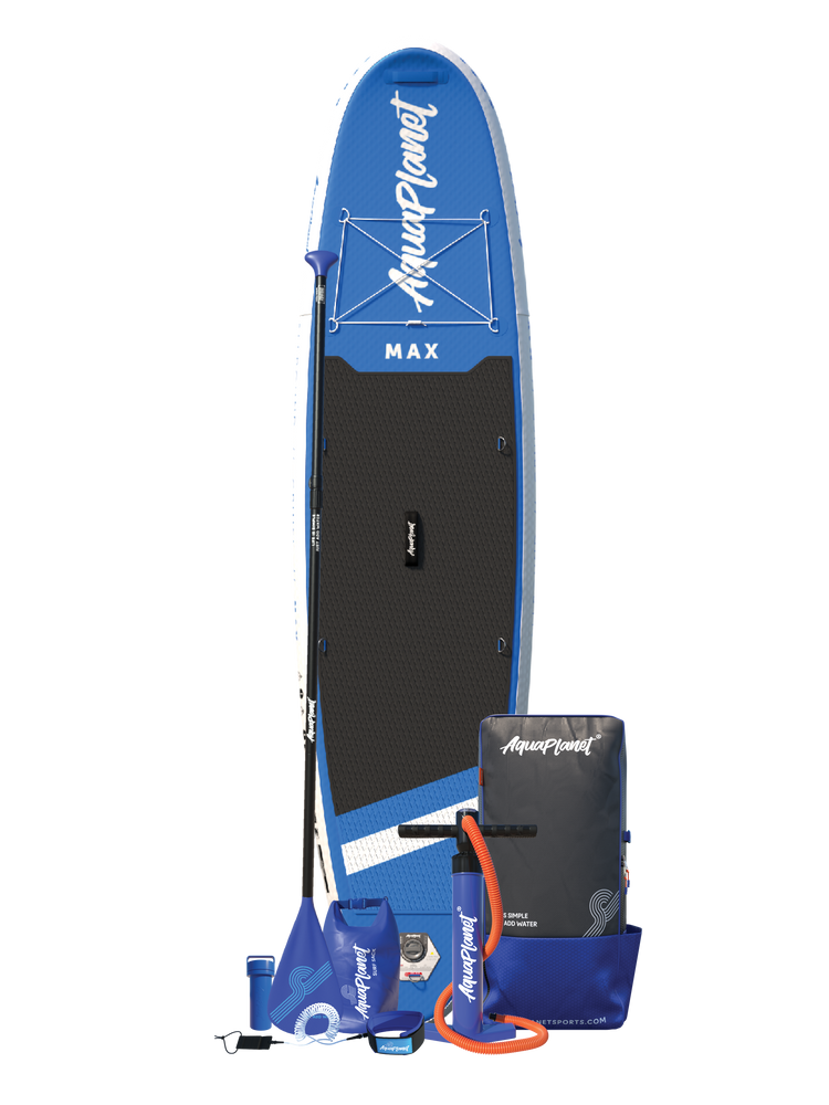 Aquaplanet MAX 10’6″ Inflatable Paddle Board Package - Blue