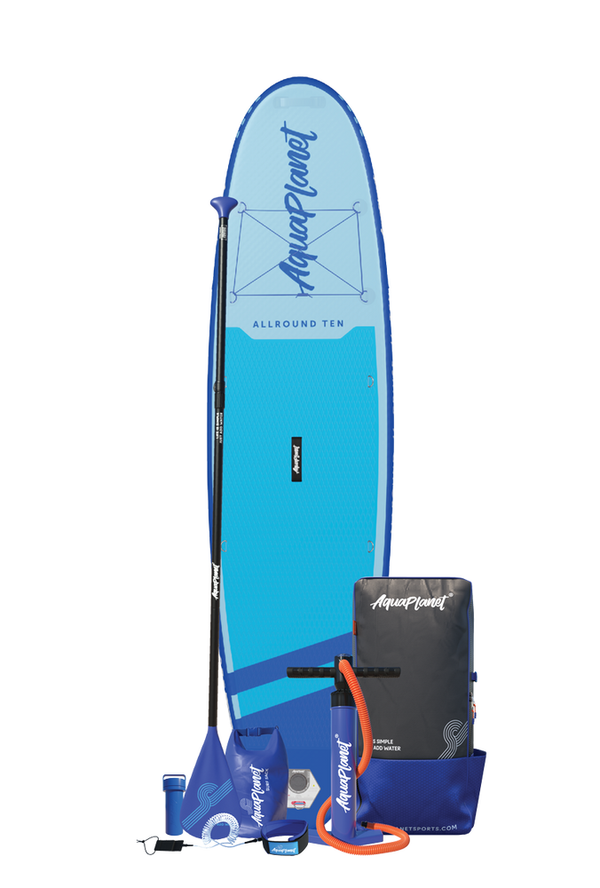 Aquaplanet ALLROUND TEN 10’ Inflatable Paddle Board Package - Blue