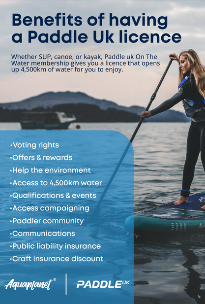 Paddle UK - Waterway Licence Membership (New Members Only)