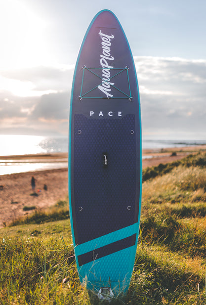 Aquaplanet PACE 10’6″ Inflatable Paddle Board Package - Teal/Midnight
