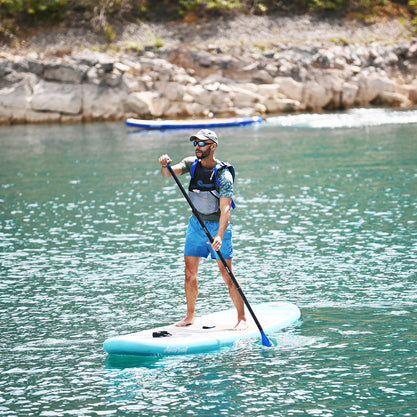Aquaplanet ROCKIT 10’2" Inflatable Paddle Board/Kayak Package - Blue
