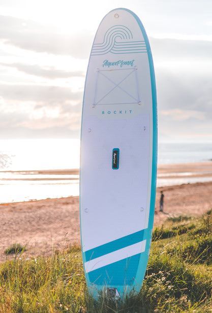 Aquaplanet ROCKIT 10’2" Inflatable Paddle Board/Kayak Package - Blue