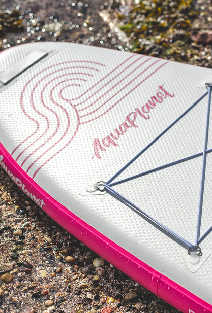 Aquaplanet ROCKIT 10’2" Inflatable Paddle Board/Kayak Package - Pink