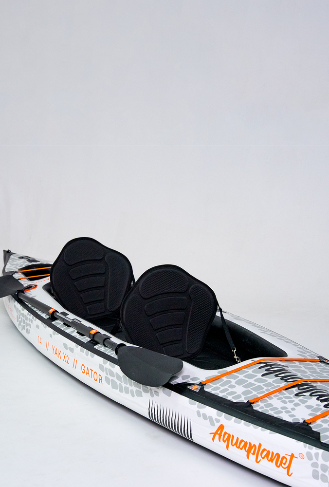Aquaplanet YAK X2 Inflatable Dropstitch Kayak Package - 14' Two Person