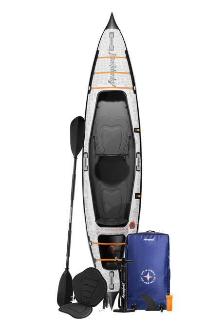 Aquaplanet YAK X2 Inflatable Dropstitch Kayak Package - 14' Two Person