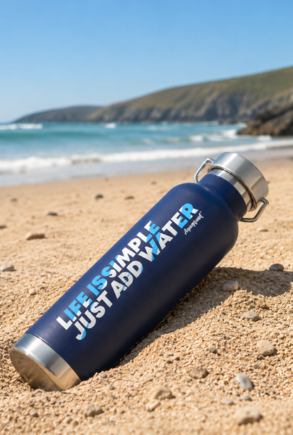 Aquaplanet Stainless Steel Water Bottle - Life Is Simple