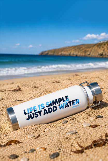 Aquaplanet Stainless Steel Water Bottle - Life Is Simple
