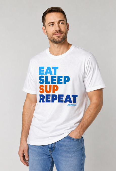 Aquaplanet Organic Cotton Eat, Sleep SUP Repeat T-Shirt