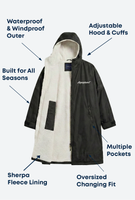 Aquaplanet Dry Waterproof Changing Robe - Black