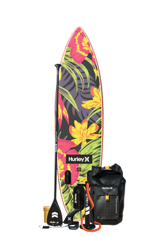 Hurley ApexTour Midnight Tropics 10'8" Inflatable Paddle Board Package