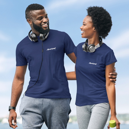 Aquaplanet Logo Premium Cotton T Shirt Men s Clothing